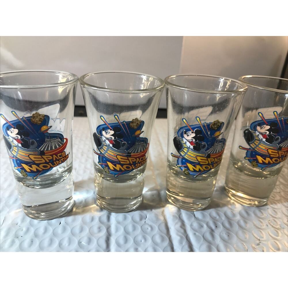 Disney Space Mountain Shot Glass set of 4